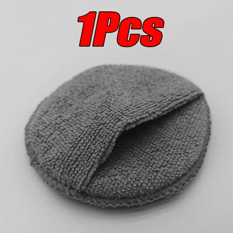 10Pcs Car Detailing Applicator Pads Car Care Waxing Polishing Sponge Soft Microfiber Round Bag Foam Sponge Car Cleaning Tools