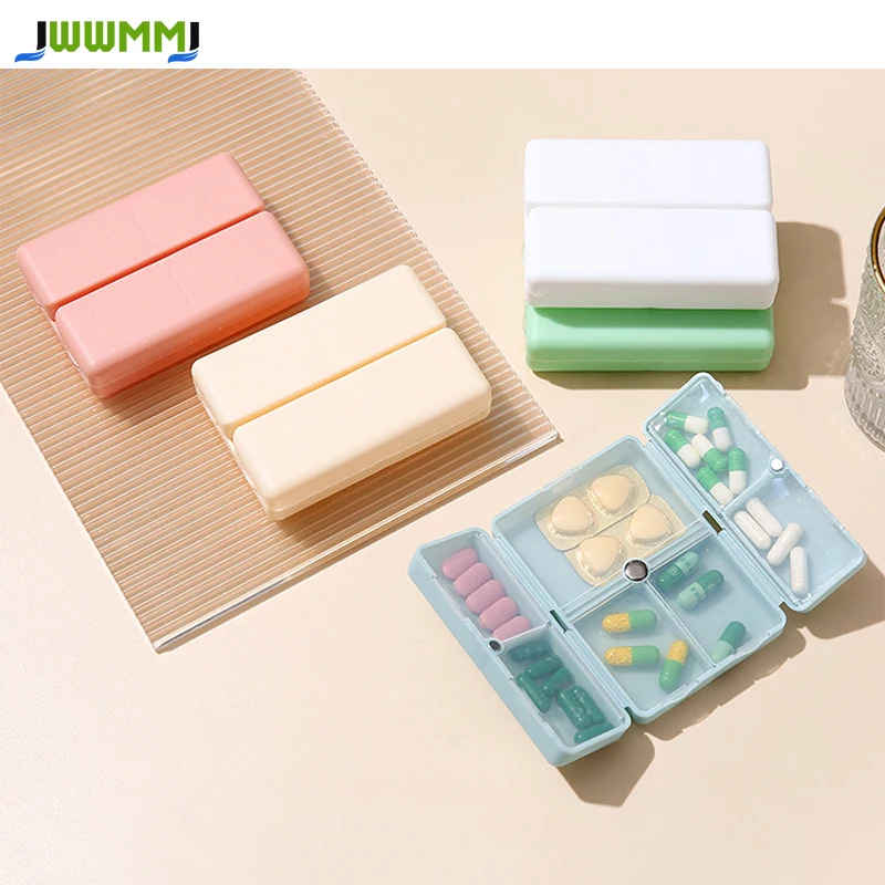 1Pcs Weekly Portable Moisture-Proof Small Pill Case for Pocket Purse Daily Portable Medicine Container to Hold Vitamins