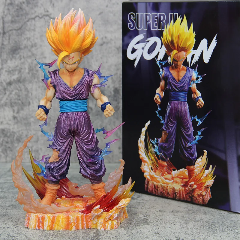

Dragon Ball Figurine Battle Damage Standing Posture Super Saiyan Super Second Sun Wufan Battle Scene Model Ornament Statue Doll
