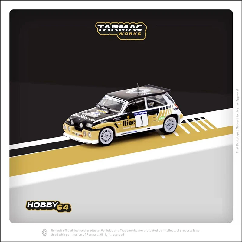 

Tarmac Works 1:64 Toy Model Car 5 MAXI Turbo Rallye du Var 1986 Alloy Vehicle