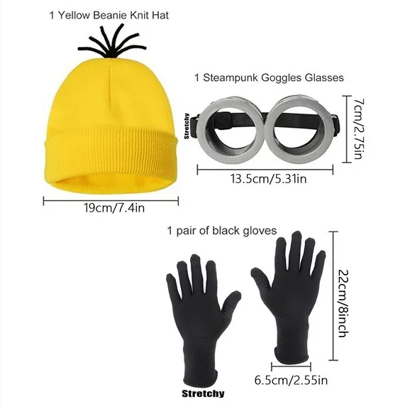 adult Matching Costume Set Knitted Hat Gloves Eyewear Mesh Skirt Shoulder Strap Outfit For Stage Party Dress Halloween Cosplay view 6