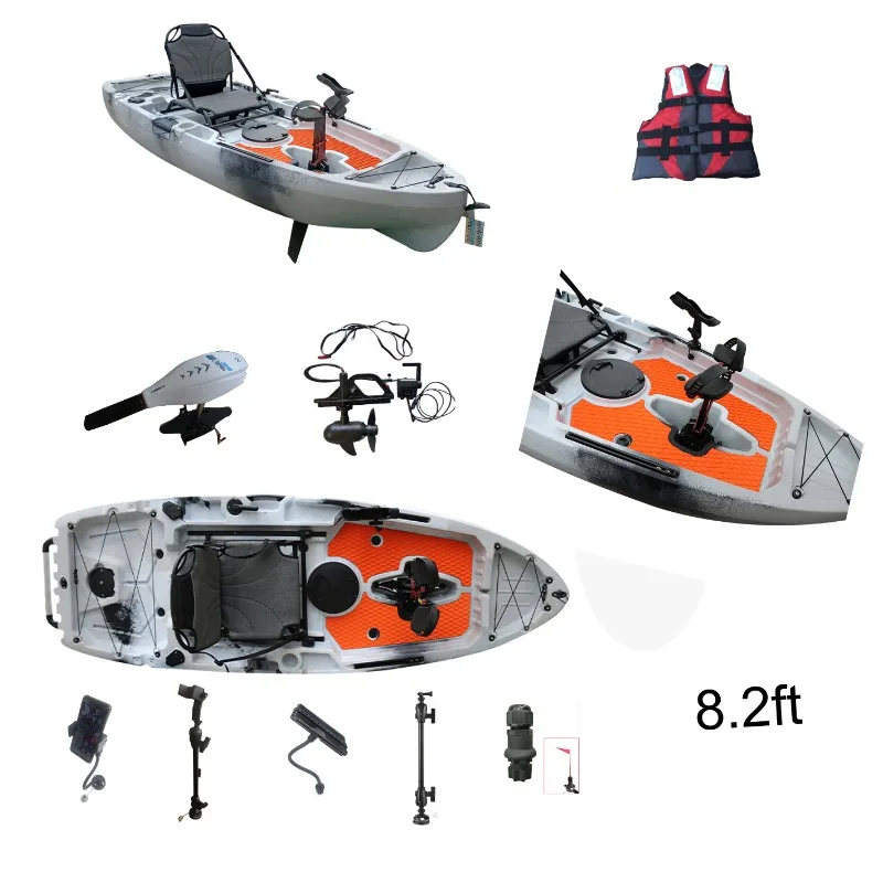 1-Person Fin Drive Pedal Kayak Single Sit-On-Top HDPE Plastic Flap Fishing Ocean Waters Lakes Rivers Touring PC