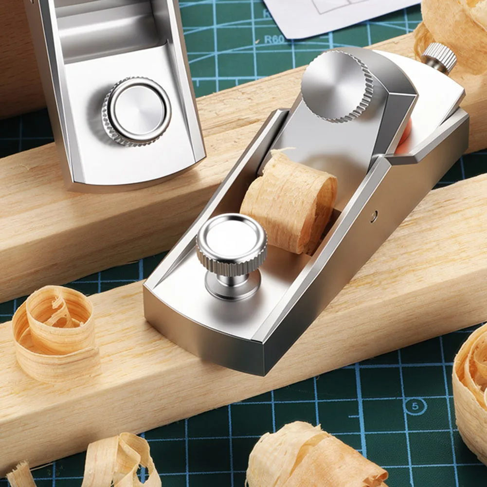Aluminum Alloy For Mini Hand Plane 90mm Adjustable Compact for Small Woodworking Tasks Gypsum Fiberboard and Wood Veneer Use