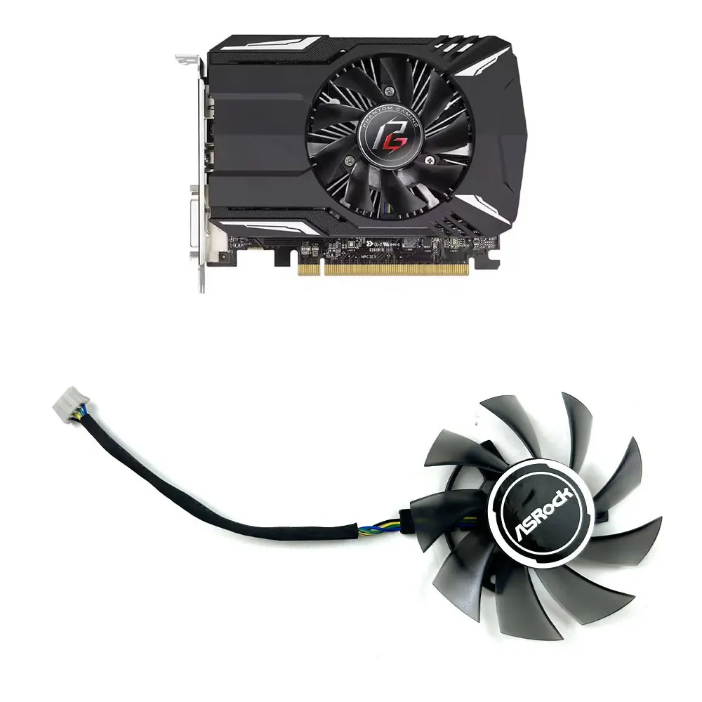 Cooling Fan 75MM 4PIN DC12V 0.5A RX550 560 GPU FAN For Asrock Phantom Gaming Radeon RX560 550 video card fans