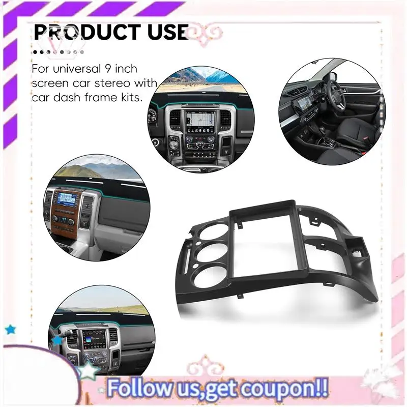 

Easy To Use 9 Inch Car Stereo Radio Fascia Audio Frame GPS Navigation Panel DVD Frame Dashboard Adapter For 1999 Hyundai Verna