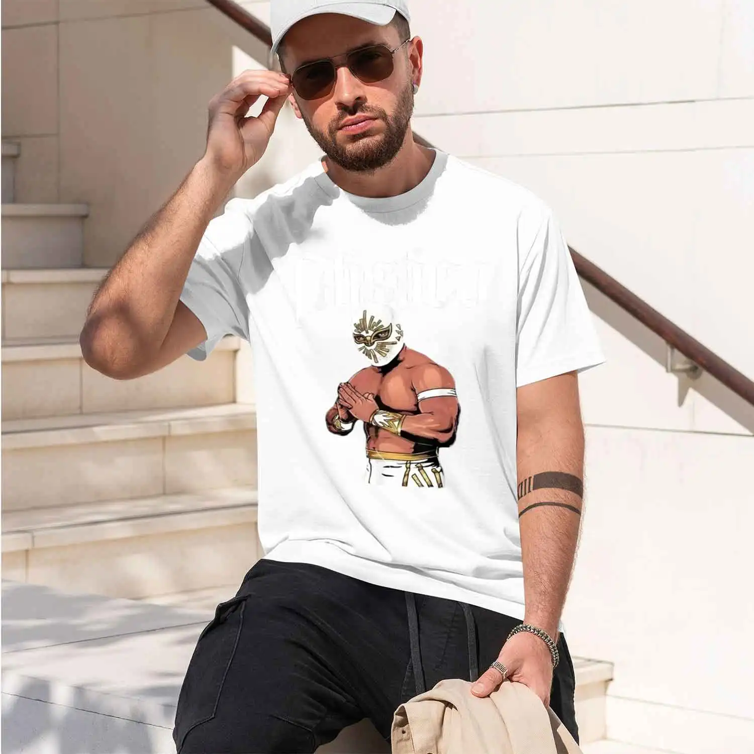 Summer Super Discount Mistico Caristico Lucha Libre Mexican Pro Wrestler Legend Mens Graphic Tshirts Male Men's T-Shirts Luxury