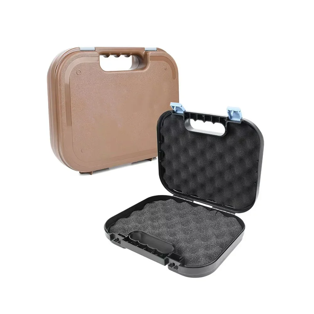Tactical Pistol Safety Case Gun Storage Box for Glock, Hard Shell Tool Storage Box Padded Foam Lining Hunting Accessories