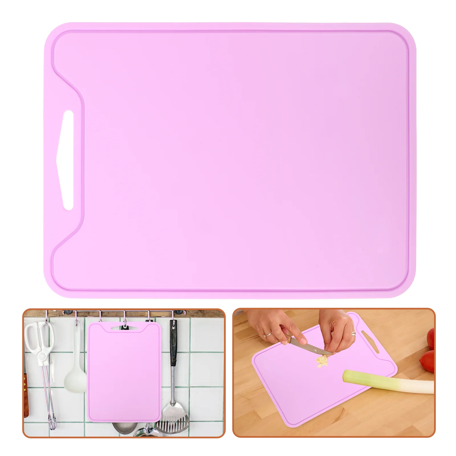 

Silicone Cutting Board Hanging Design Chopping Mat Vegetable Kitchen Supply Supplies Food Meat Plate Multi-function for