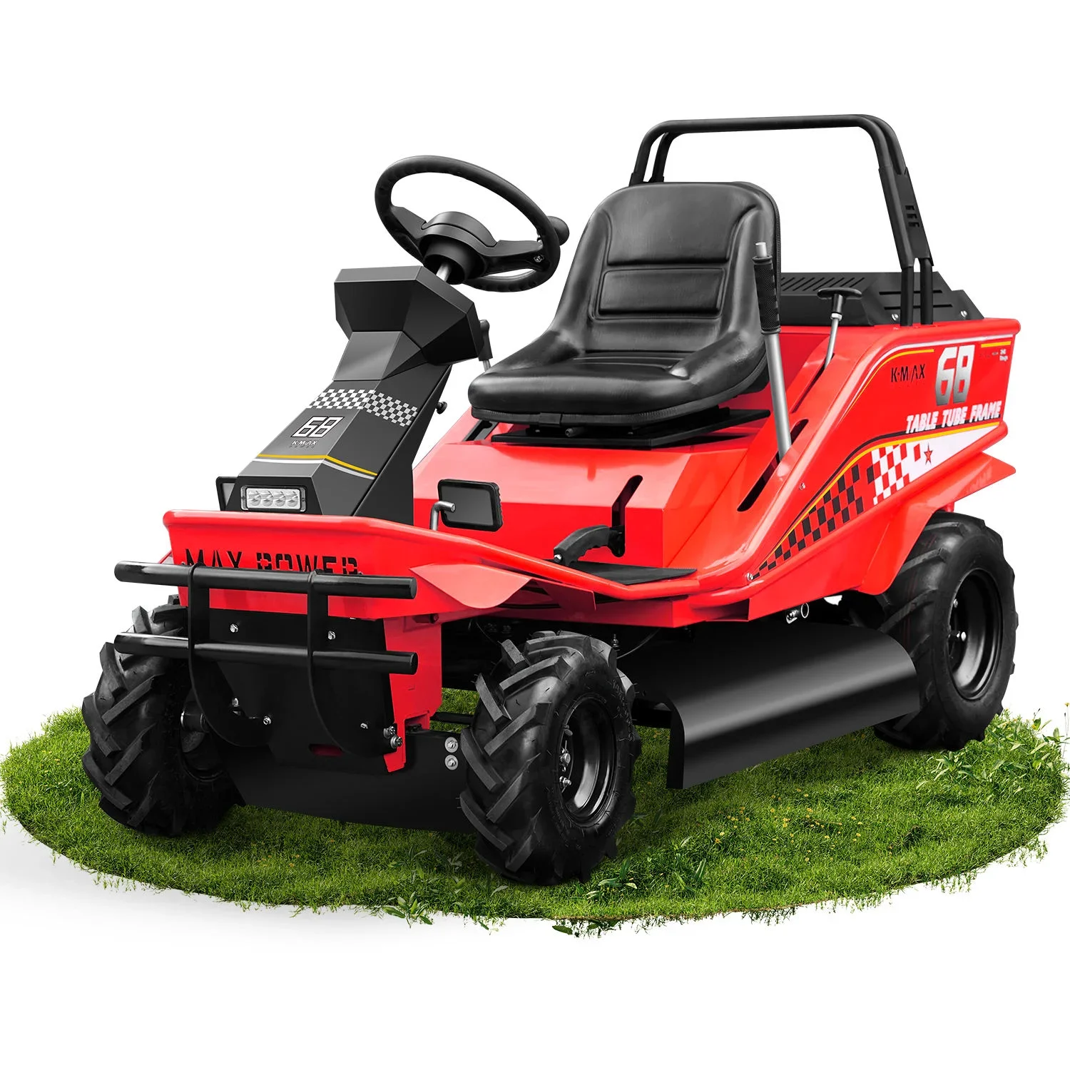 2025 New 4x4  Lawn Tractor for Rough Terrain Ride on Mower