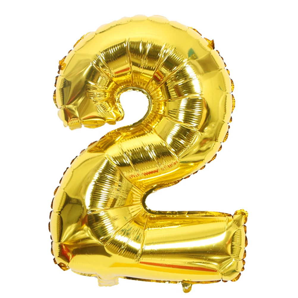 

10 Pcs Gold Number Balloons Aluminium Film Birthday Party Supplies Decorative Balloons Set Festive Wedding Boy Baby Shower