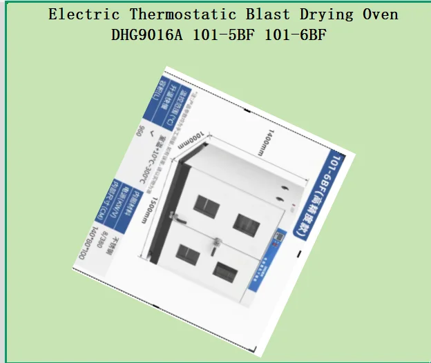 Stainless Steel Electric Thermostatic Blast Drying Oven DHG9016A 101-5BF 101-6BF For Industrial High Temperature Baking