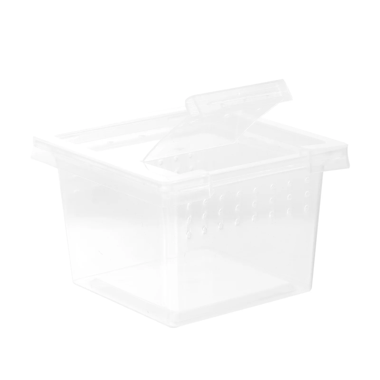 Medium Reptile Breeding Box Transparent Plastic Insect Feeding Container for Lizards Snakes Spiders Crickets Terrarium