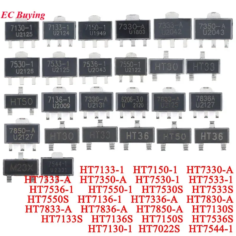10-100 szt. HT7130 7133 7150 7330 7333 7350 7530 7533 7536 7550 HT30 HT33 HT50 7136 7336 7833 7850 HT36 LDO Regulator Niskiego Spadku Napięcia