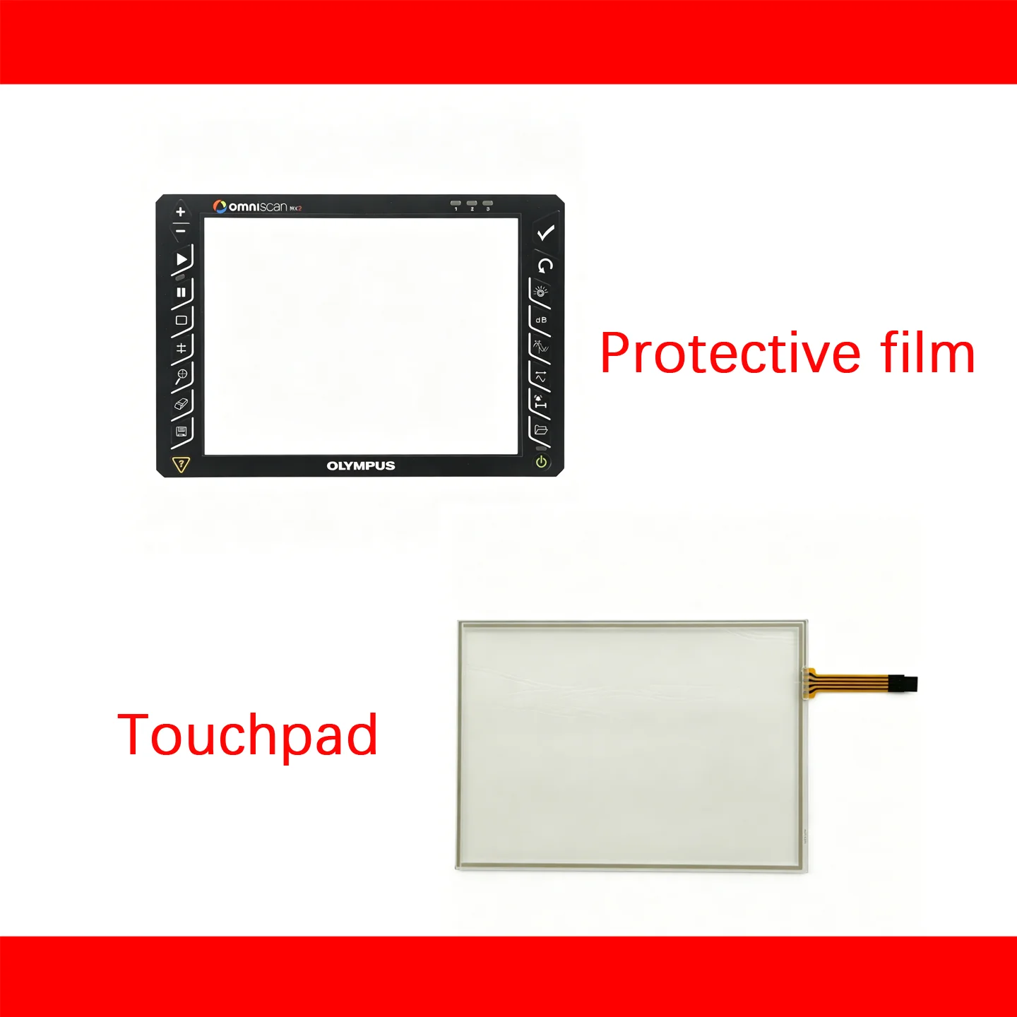 

Brand New For OLYMPUS Omniscan MX2 -- Protective films and Touch screens panels