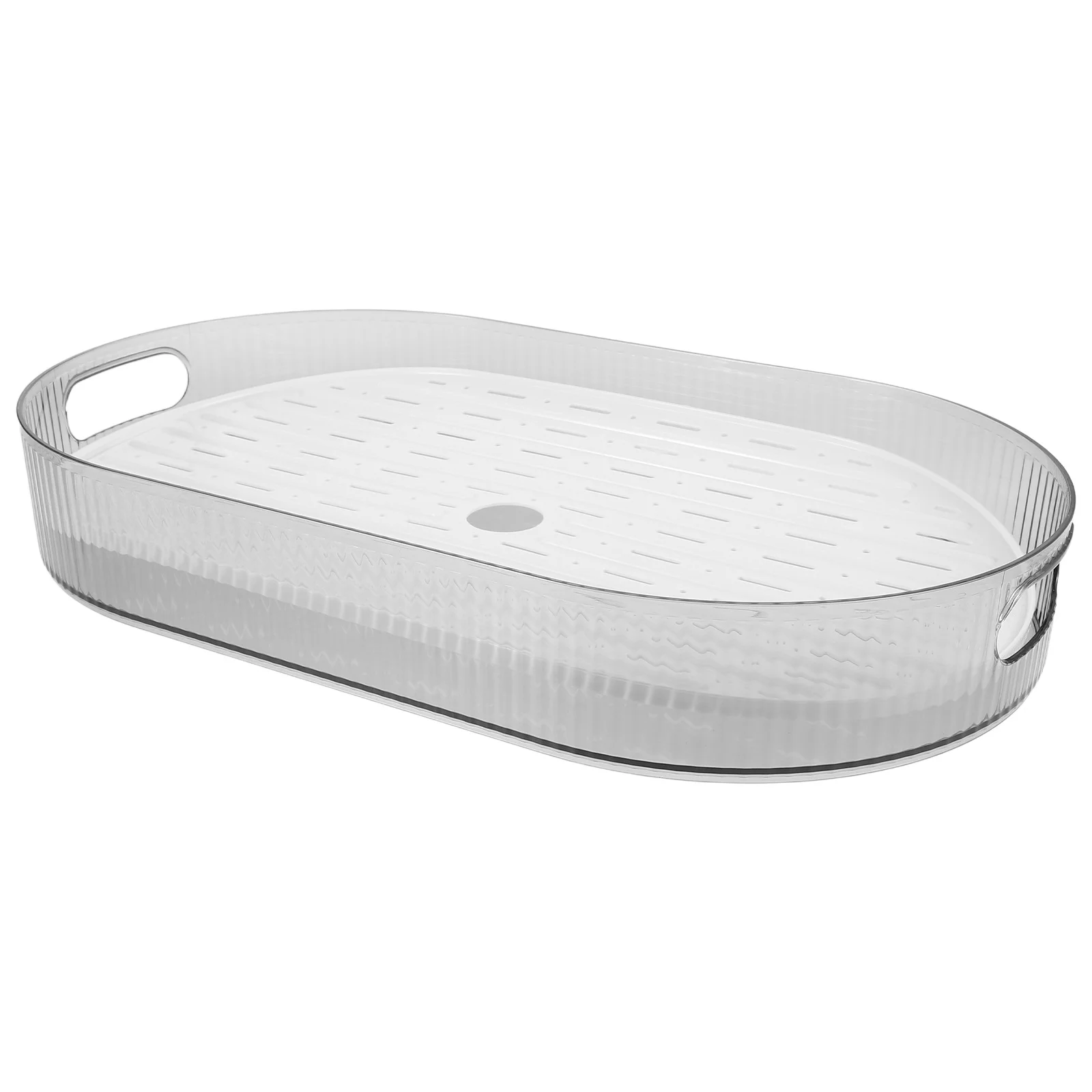 

Large Oval Serving Tray Pet Drainage Design For Desserts Fruits Tea Coffee Table Kitchen Party Platter Serving