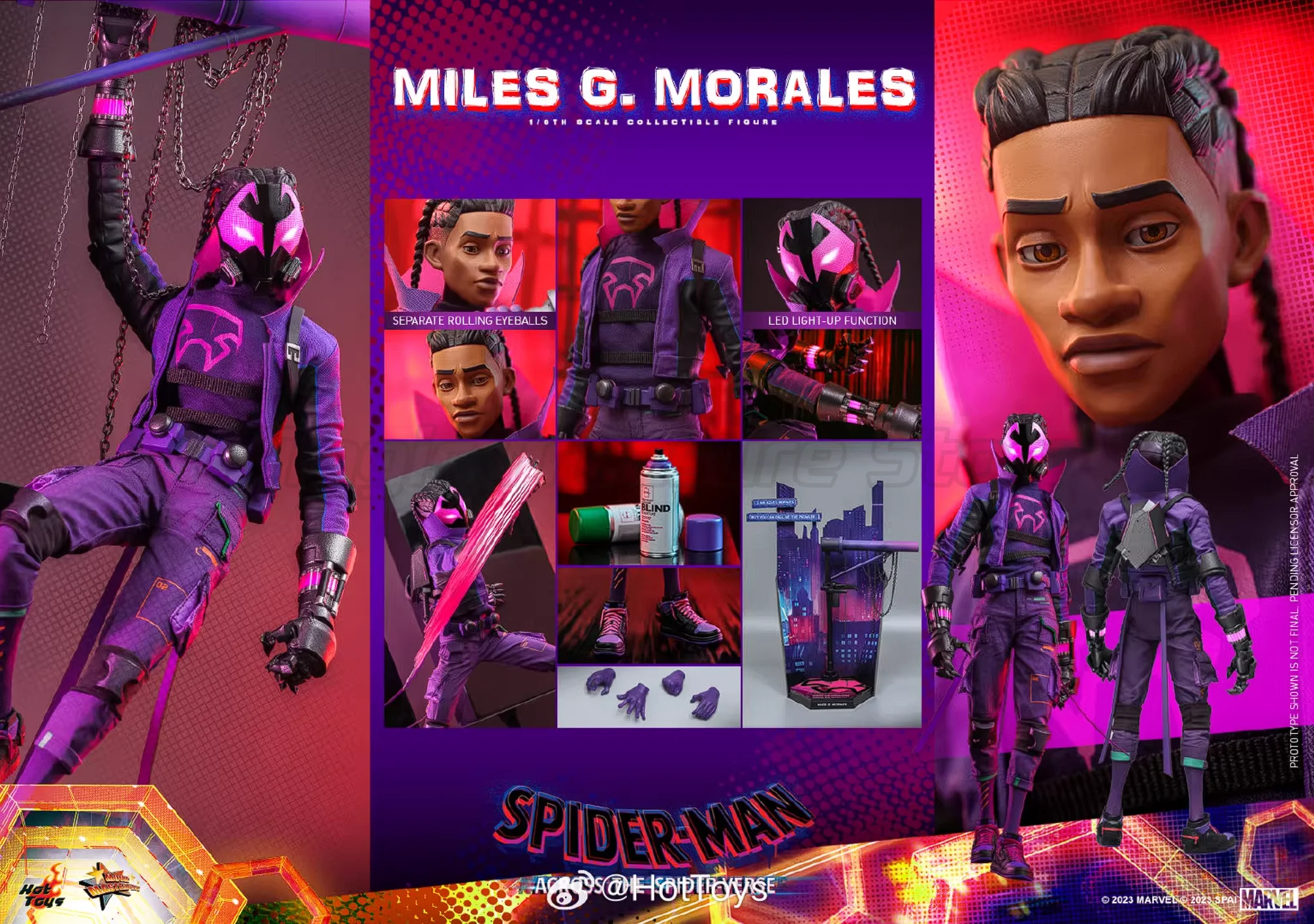 

【MT】Hot Toys MMS725 Marvel "Spider-Man: Across The Spider-Verse" Miles Morales1:6 Ratio Collection Doll
