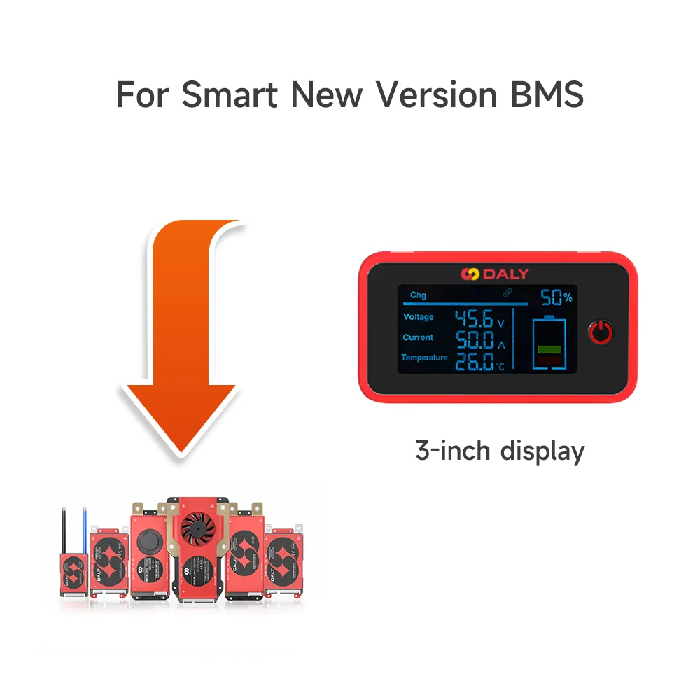 Daly Smart BMS Lifepo4 Li-Ion Zubehör 3s-24s 30A-500A 4s 8s 16s Touch Control Bildschirm LCD Display und CAN BUS UND LIGHT BOARD