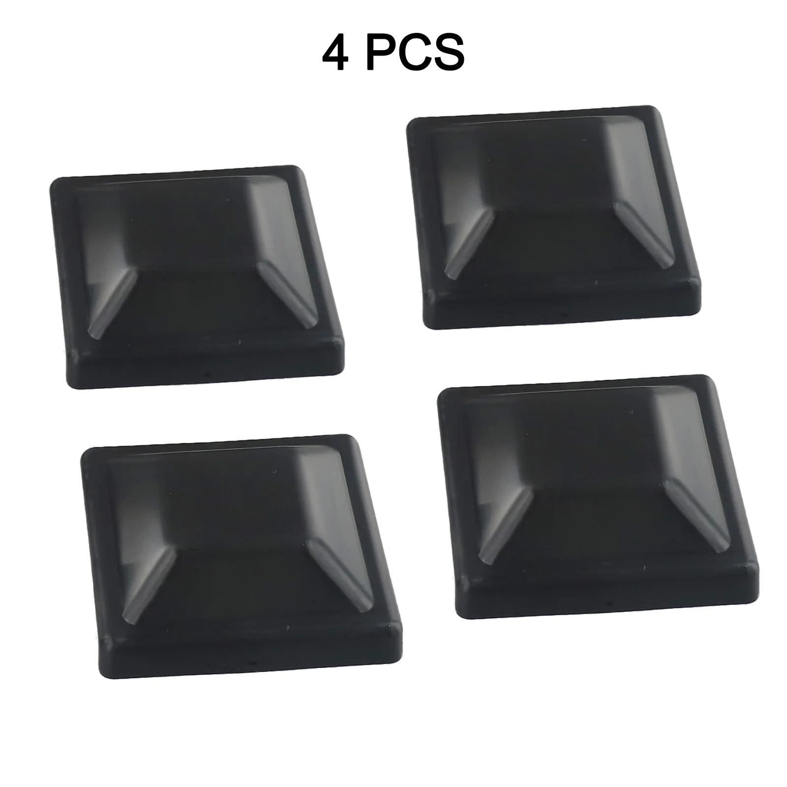 4Pcs Black PP Fence Post Cap 3-5/8 Inch For 4x4 Wooden Post Cover Outdoor Weather Protection Garden Fencing Accessories