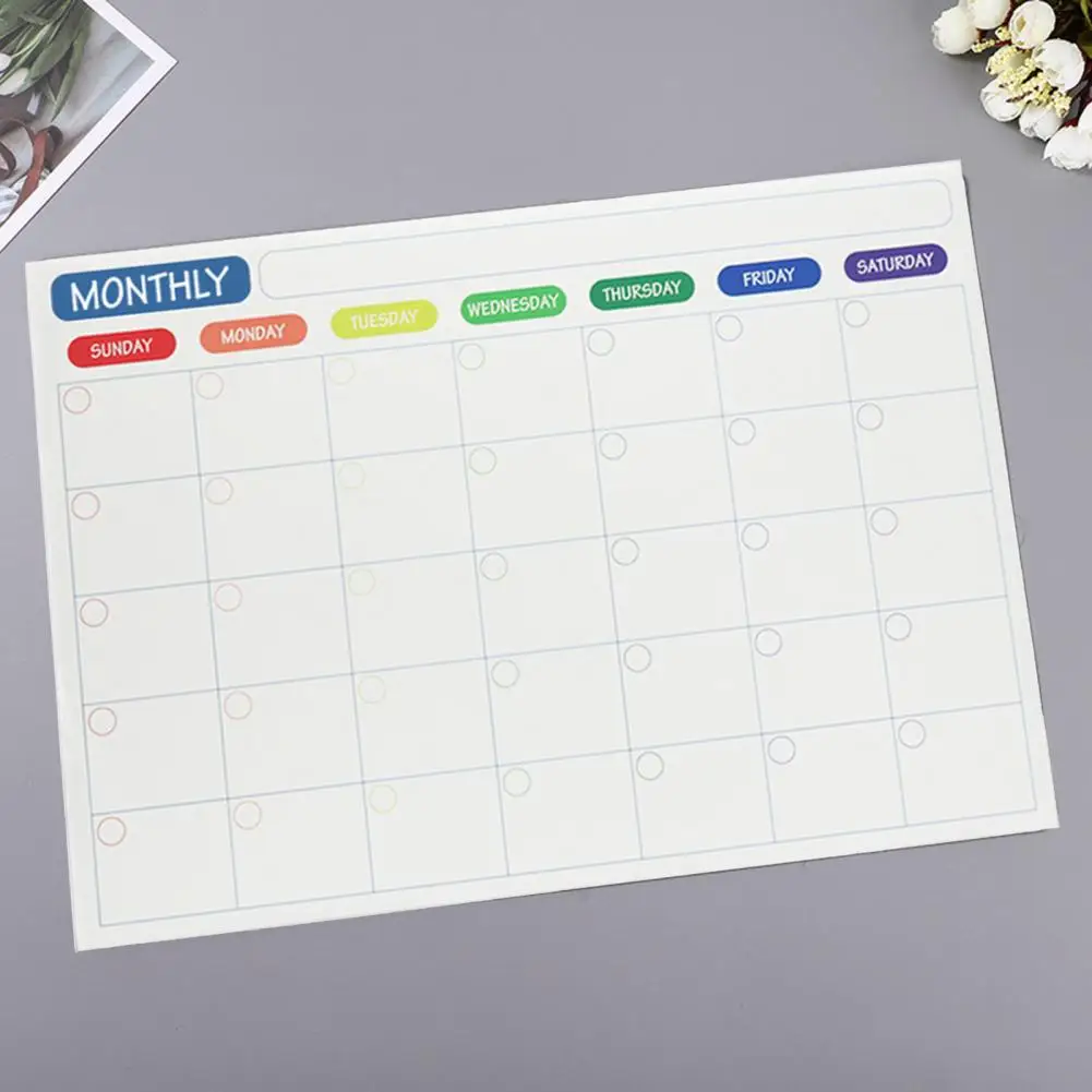 Make Schedule Better Scratch Resistance Calendar Learning Plan Message Board Office Accessories