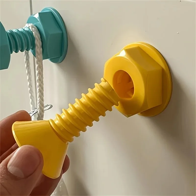 Colorful Screw Hook Ins Style Self adhesive Rack Cute Cartoon Sticky Hook for Wall Door Non Punching Hooks for Storage Organizer