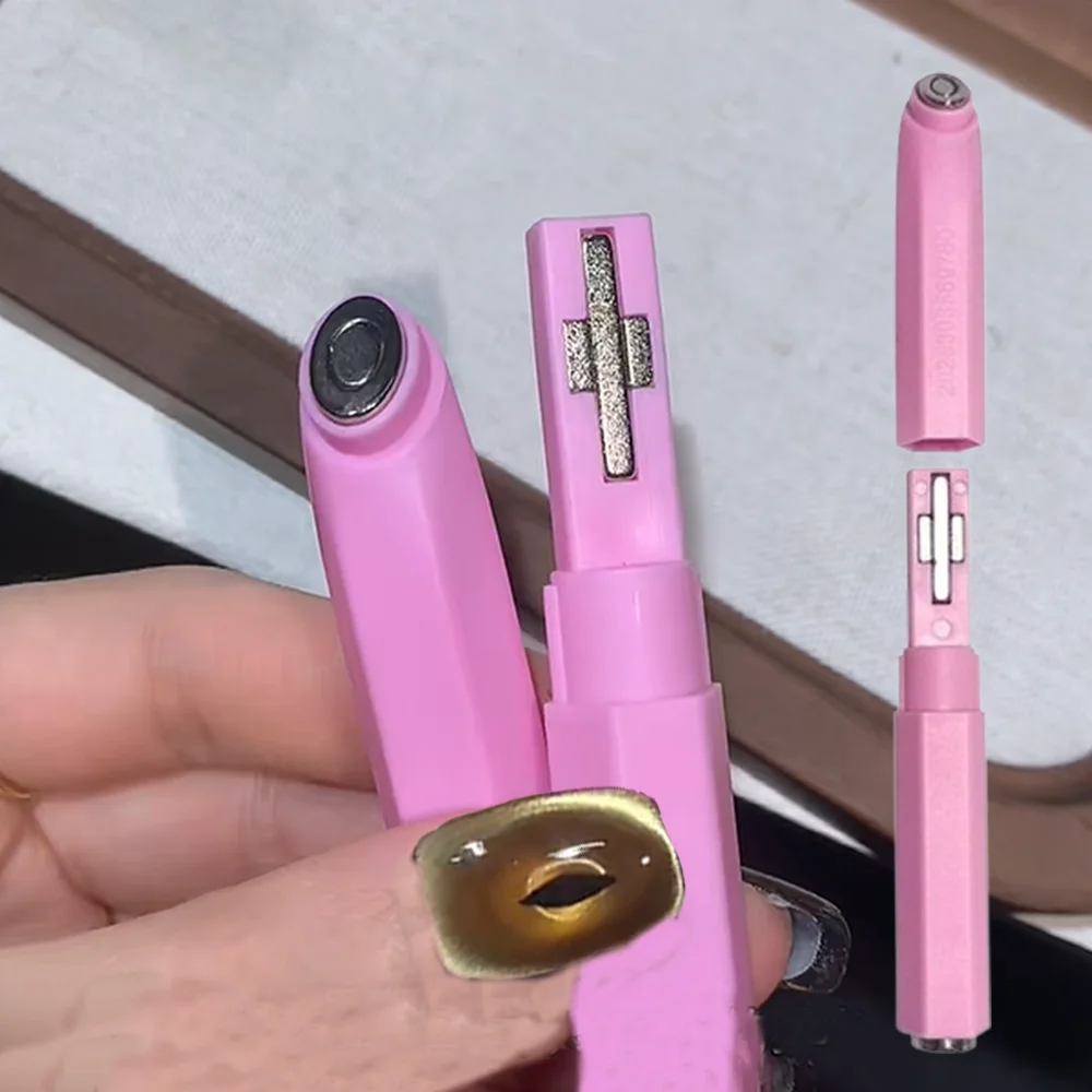 1 قطعة 3 في 1 حلقة على شكل القط مسمار المغناطيسي عصا DIY بها بنفسك ثلاثية الأبعاد الحفرة السوداء فراشة القط العين تأثير المغناطيس القلم هلام البولندية أدوات مانيكير #1