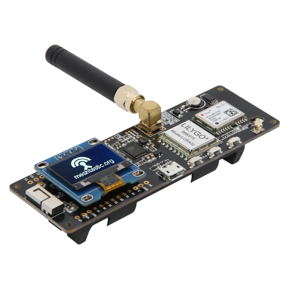 LILYGO® TTGO Meshtastic T-Beam V1.2 ESP32 LoRa Development Board 433MHz 868MHz 915MHz 923MHz WiFi BLE GPS OLED Display AXP2101