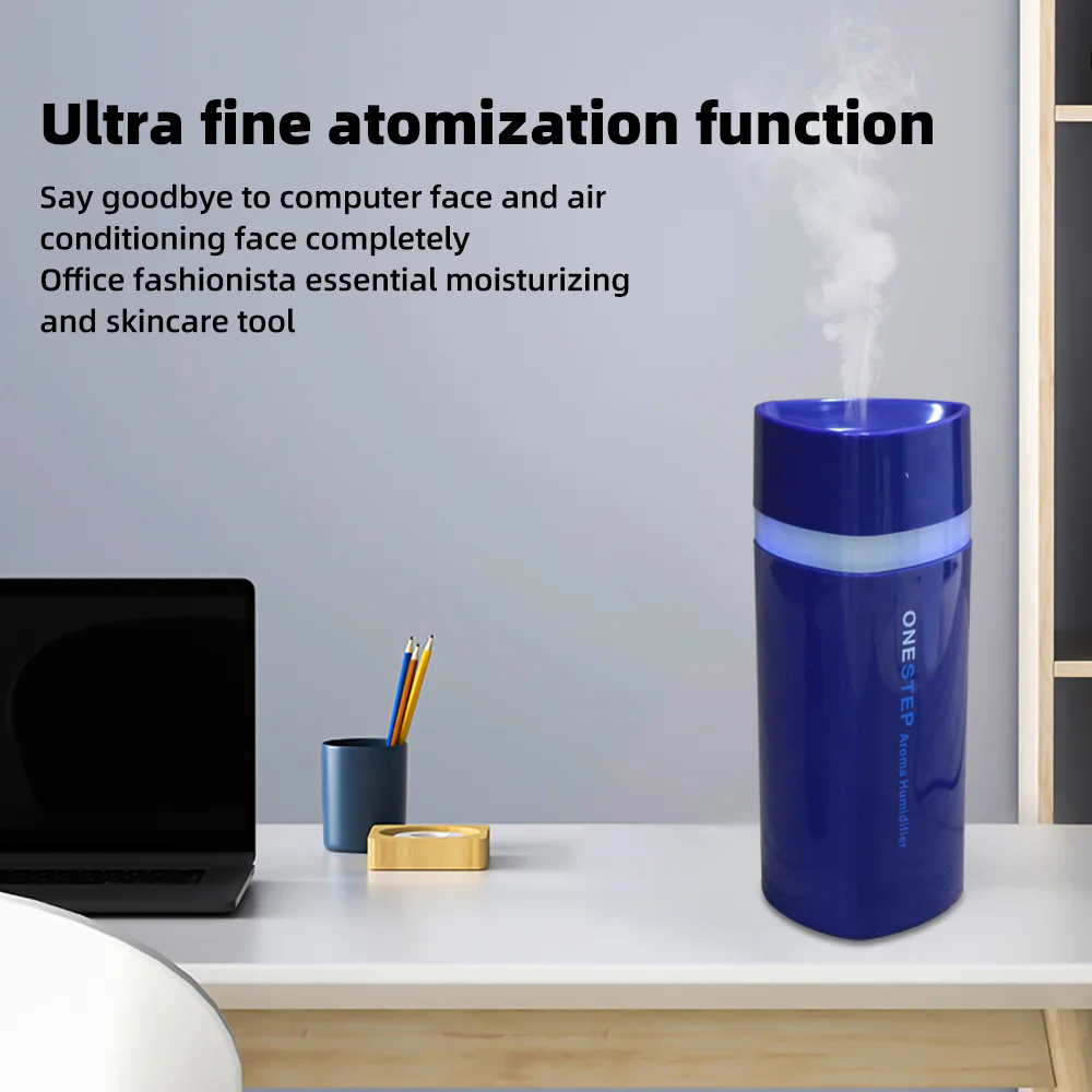 Portable Mini Humidifier  USB-Powered, Silent Operation, Timed Mist & Auto Shutoff, Compact Triangle Shape for Travel & Office