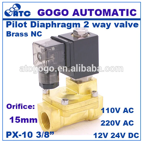 High quality Pneumatic Pilot Diaphragm solenoid valve for water cheap price 12v 24v 110v 220v