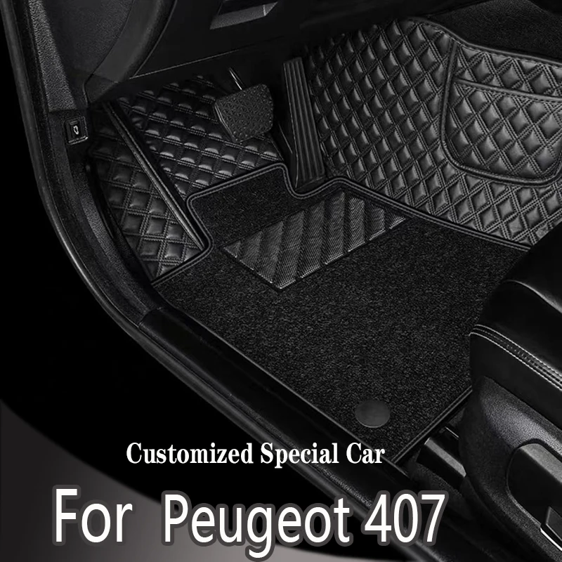 

Car Floor Mats For Peugeot 407 2004~2010 Custom Auto Foot Pads Leather Carpet Interior Accessories 2005 2006 2007 2008 2009