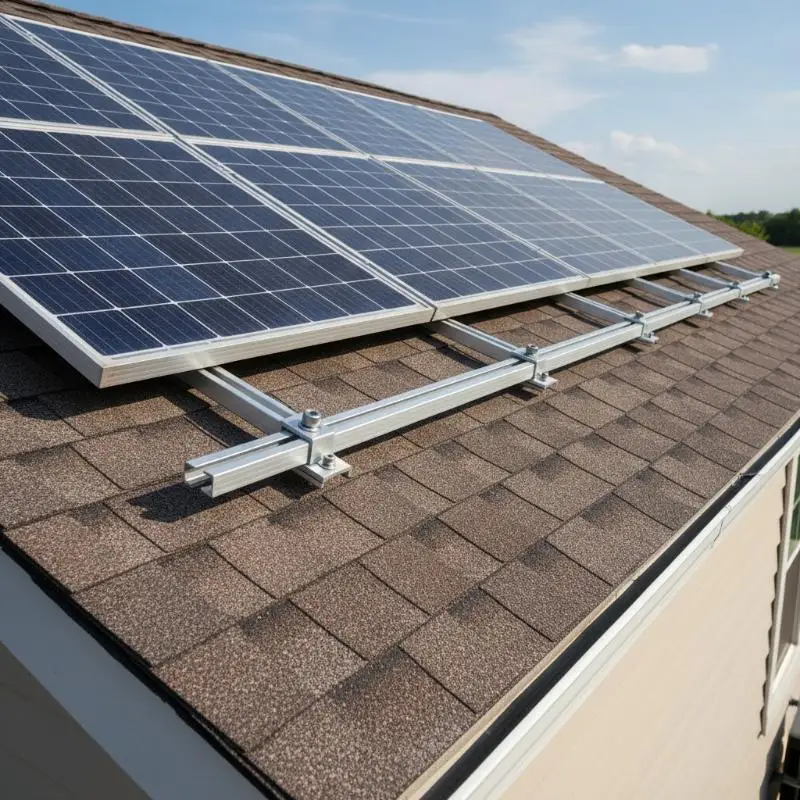 PV Panel Mounting Bracket Connectors Lightweight Aluminium Solar Module Rails for Portable Solar Power Setup