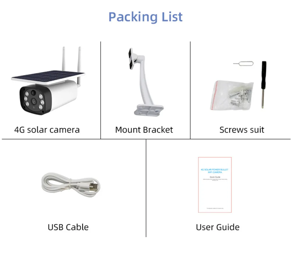 2MP 1080P bajo consumo de energía batería Solar 4G/cámara IP exterior impermeable Monitor CCTV de seguridad para el hogar