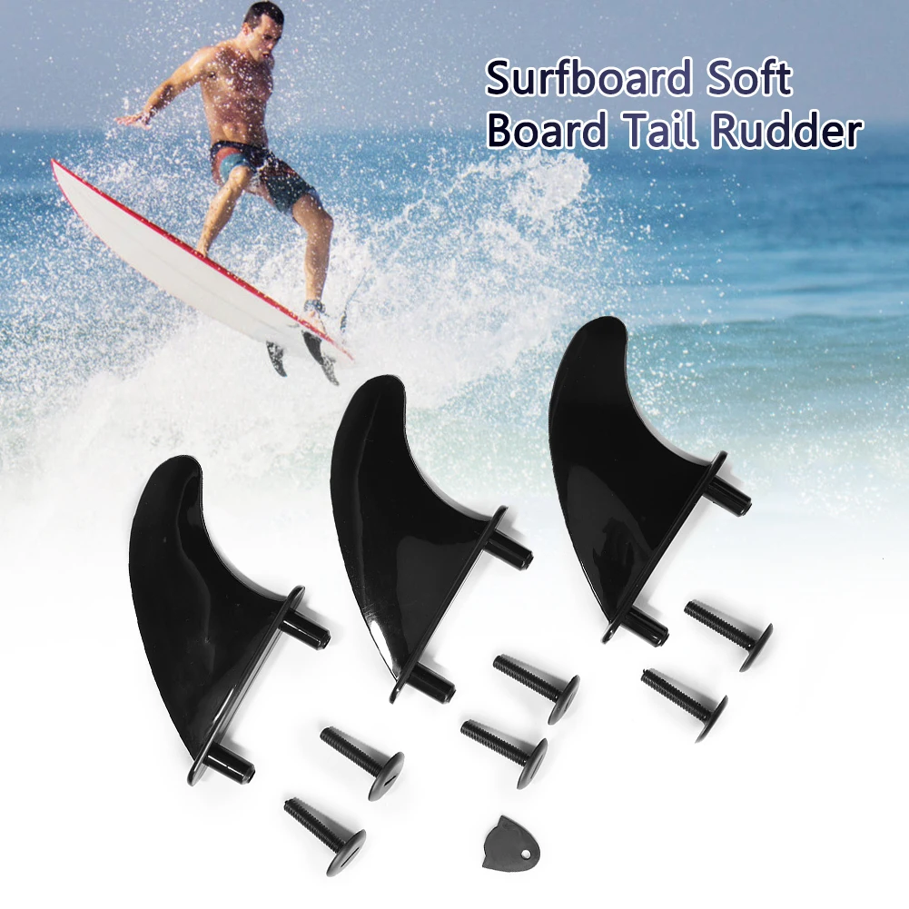 3pcs Surf Water Wave Fin Surfboard Accessory Stablizer Stand Up Paddle Board Surfboard Slide-in Central Side Fins