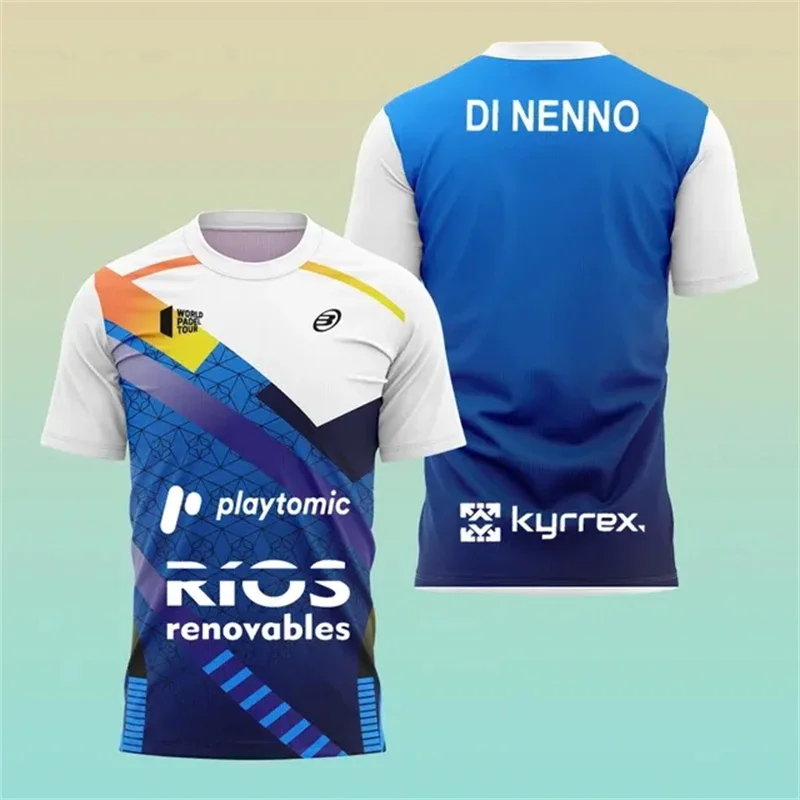 

Summer Men Quick Drying Padel Short Sleeved T-shirt Men Professional Tennis Training Apparel Quality Outdoor Sports O-Neck Tees