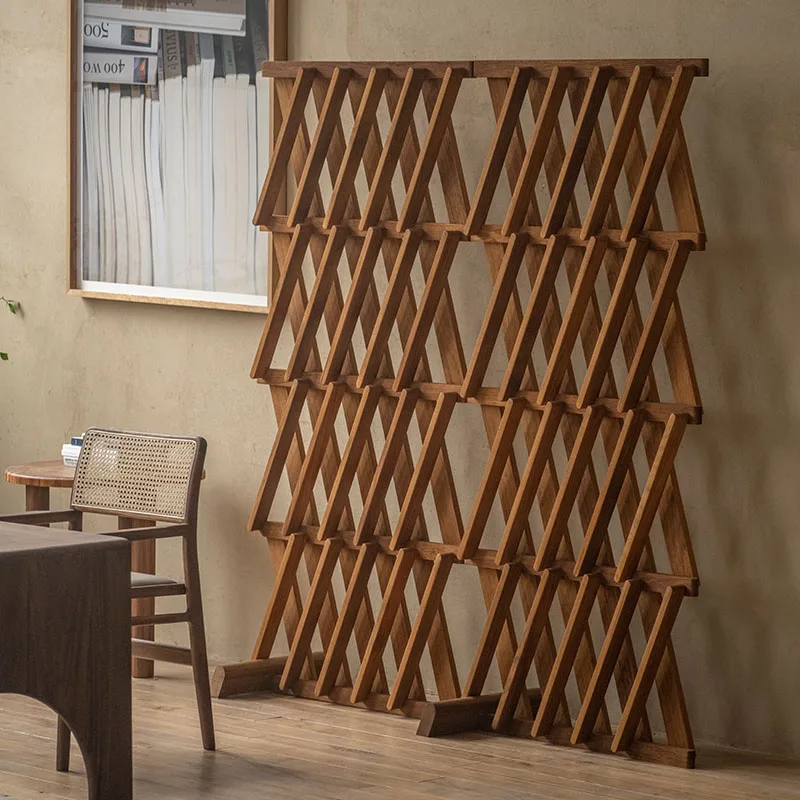 

LTT stacked screen solid wood tenon and mortise new Chinese entrance entrance retro simple partition