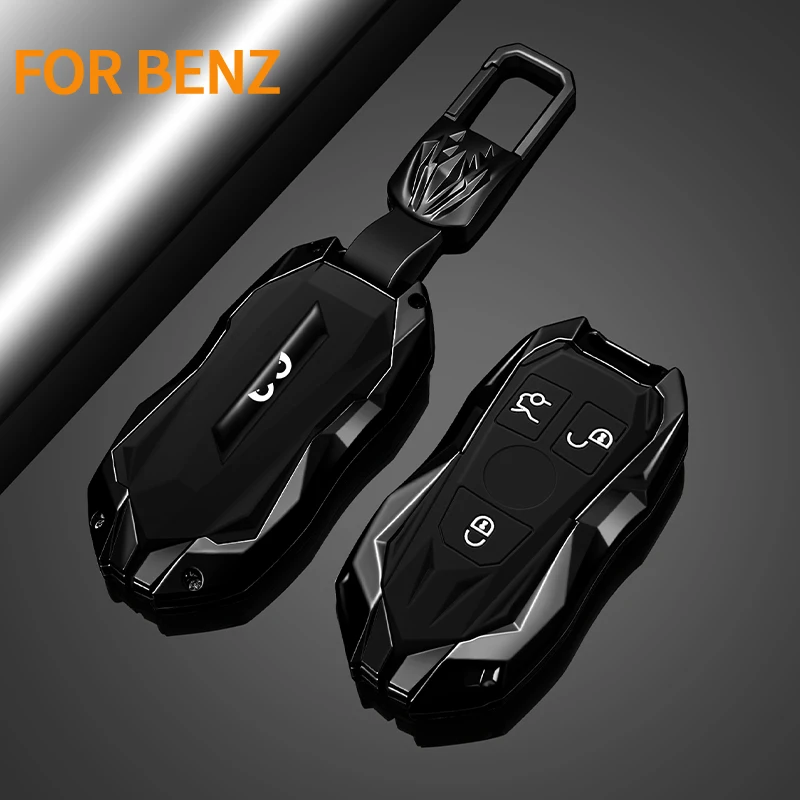 Zinc Alloy Car Key Case Cover For Mercedes Benz A B C E G Class C200 C300 E350 W205 E260L GLK A45 AMG Cubierta De Control Remoto