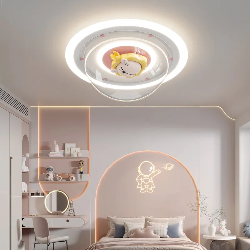 Cute Lion King Ceiling Lights LED Children's Room Light Modern Creative Warm Baby Room Nursery Girl Boy Bedroom Ceiling Lamps