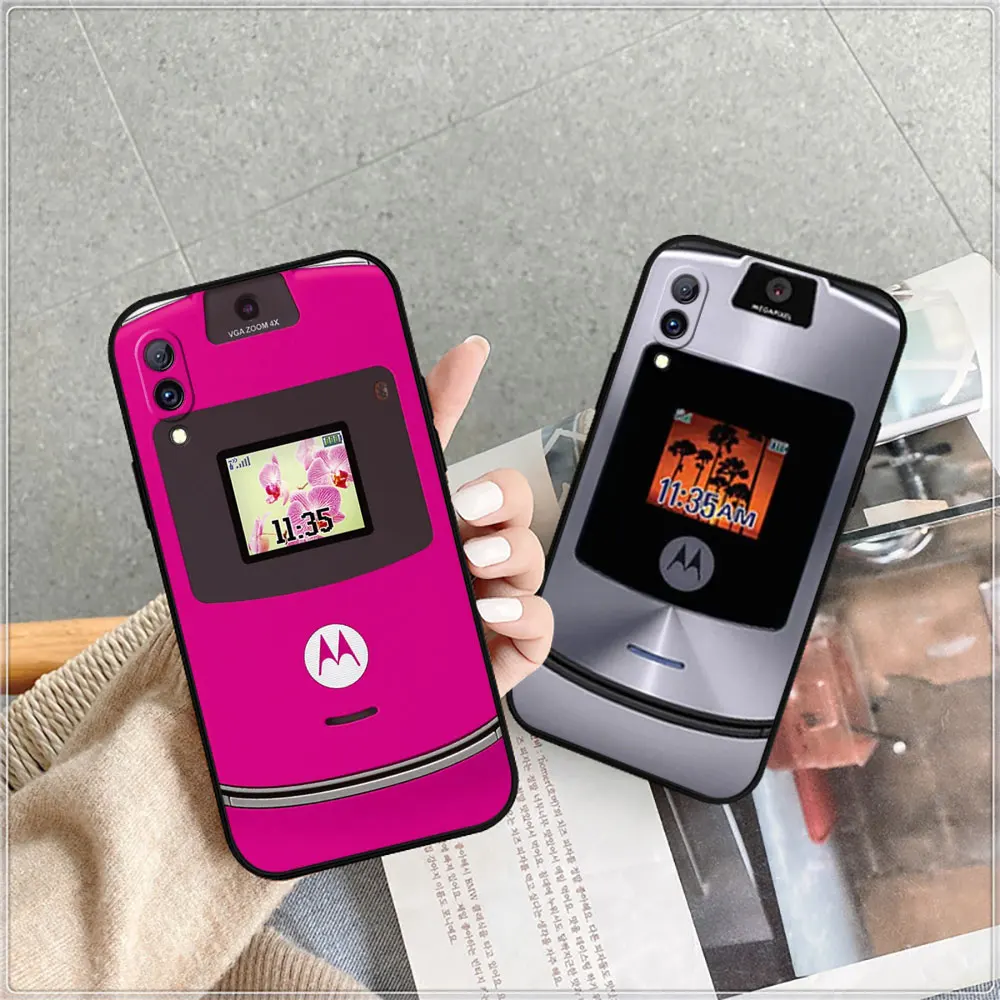 Motorola Razr Pink Case For VIVO Y97 Y93 Y91 Y91C Y85 Y83 Y81 Y79 Y78 Y77 Y76S Y75 Y72 Y71 Y69 Y67 Y66 Y55S Y55 Y53 Y52S Cover