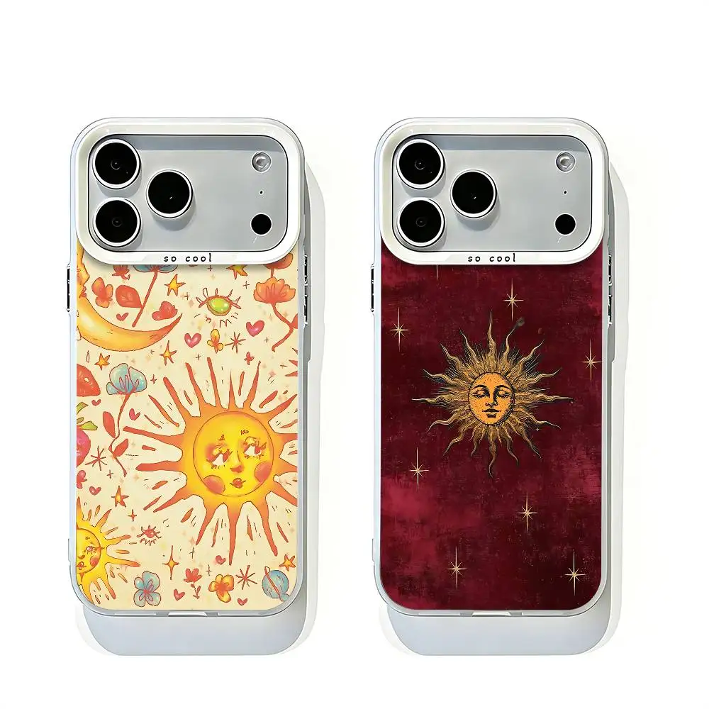 

Celestial Spring White Matte So Cool Lens Bumper Printed Cover For iPhone 16 15 17 14 11 12 13 Pro Max