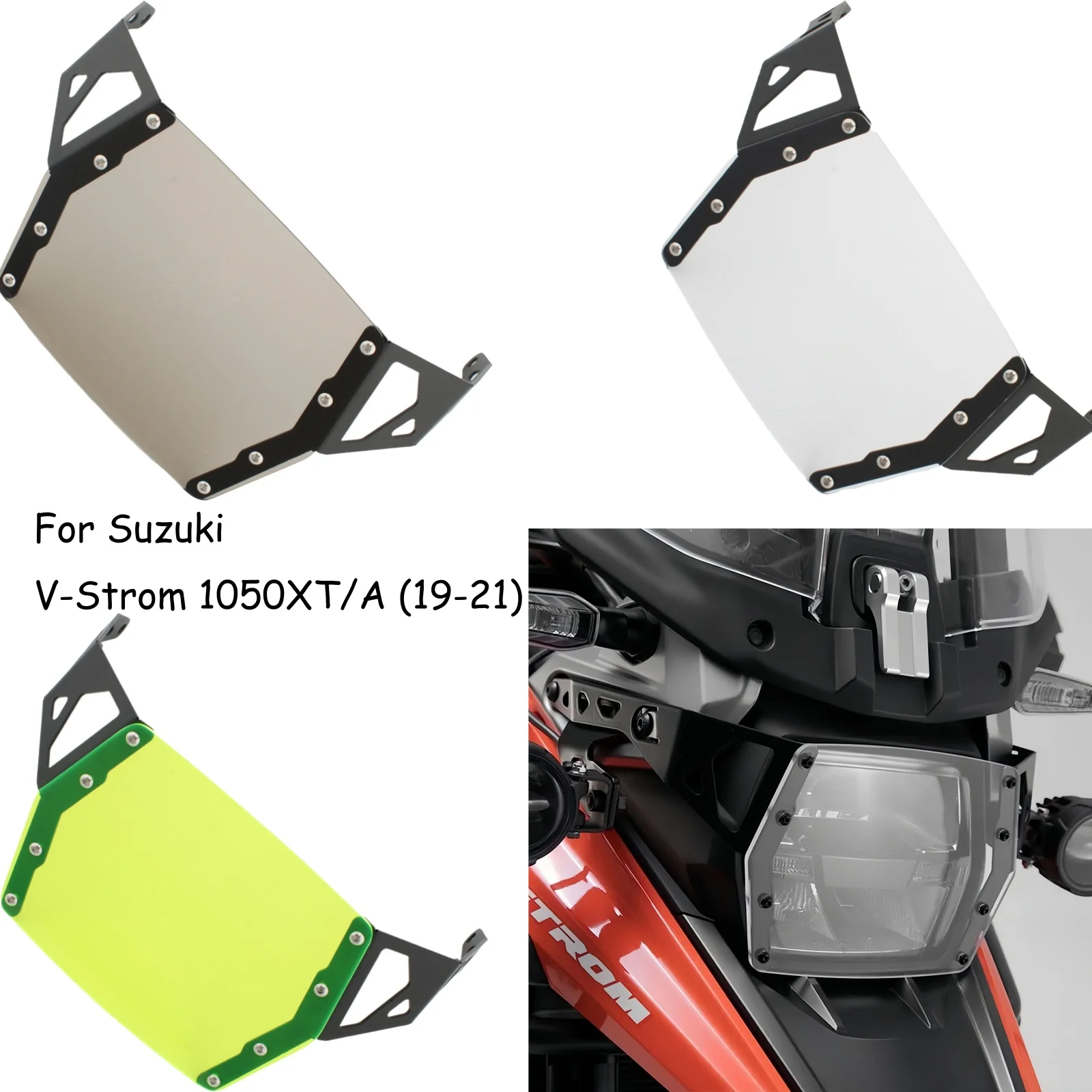 

Motorcycle Iron+Acrylic Headlight Protector Grille Guard Cover Protection Grill For Suzuki V-Strom 1050XT/A 2019-2021