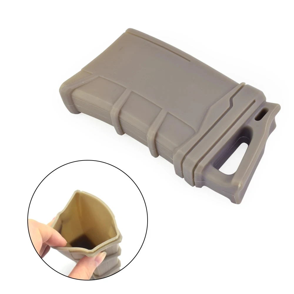 M4 M16 Fast Magazine Holster Tactical Rubber Case 5.56 Mag Anti-slip Protective Sleeve Cover Airsoft Gun Cartridge Hunting Gear