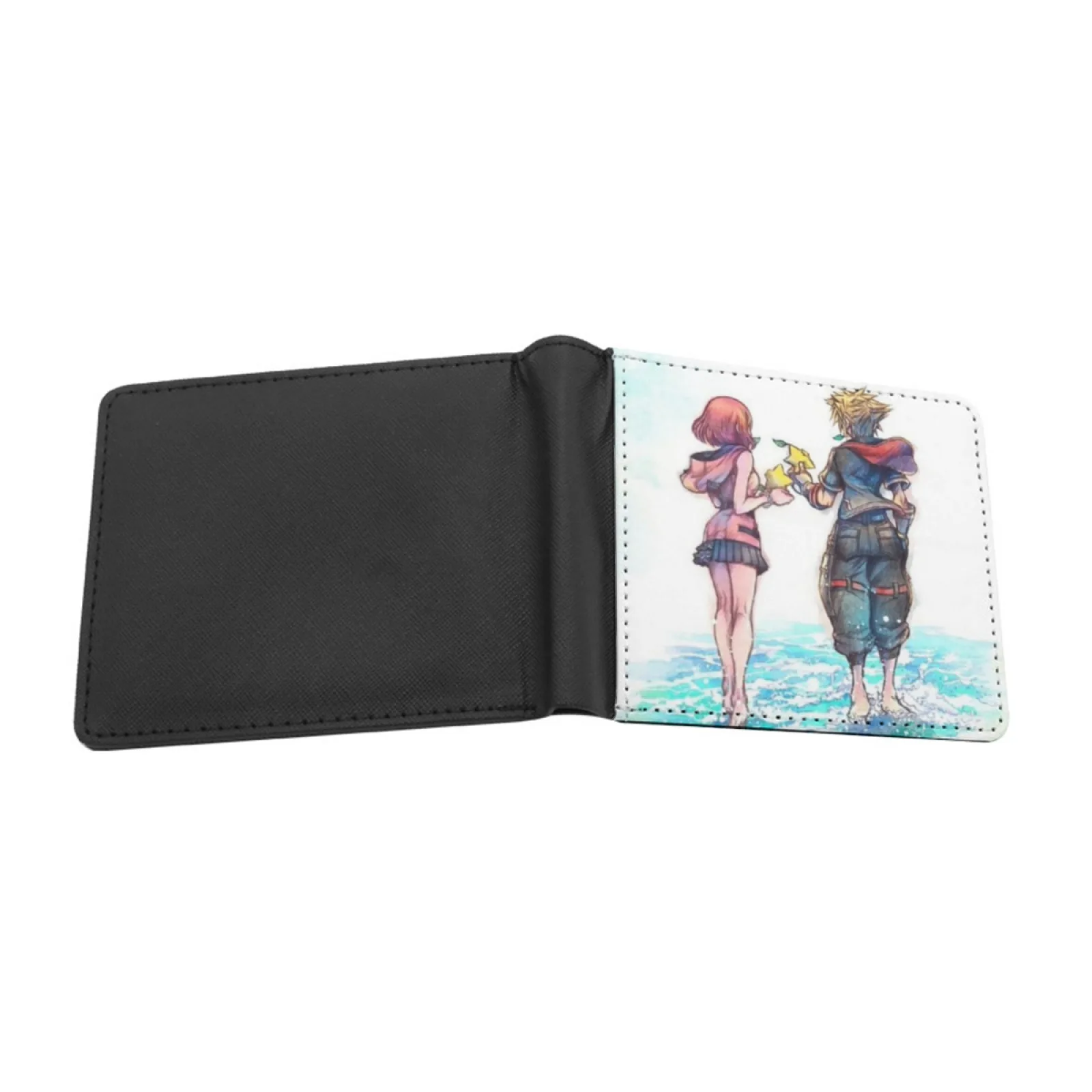 Kingdom Hearts 3 Personalized Men's Leather Wallet Credit Card Pouch Purse Kh3 Sora Kairi Kingdom Hearts Anime Manga Kh2 Kh1