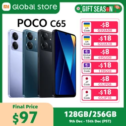 [In Stock] POCO C65 Global Version 128GB/256GB MediaTek Helio G85 Octa Core 6.74 inch 90Hz display 50MP Camera 5000mAh NFC