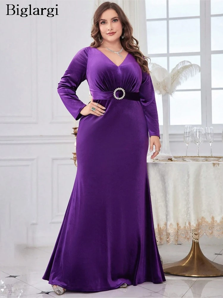 

Plus Size Spring Formal Dress Women Sexy Bodycon Slim Fashion Elegant Ladies Dresses Long Sleeve Woman Long Dress