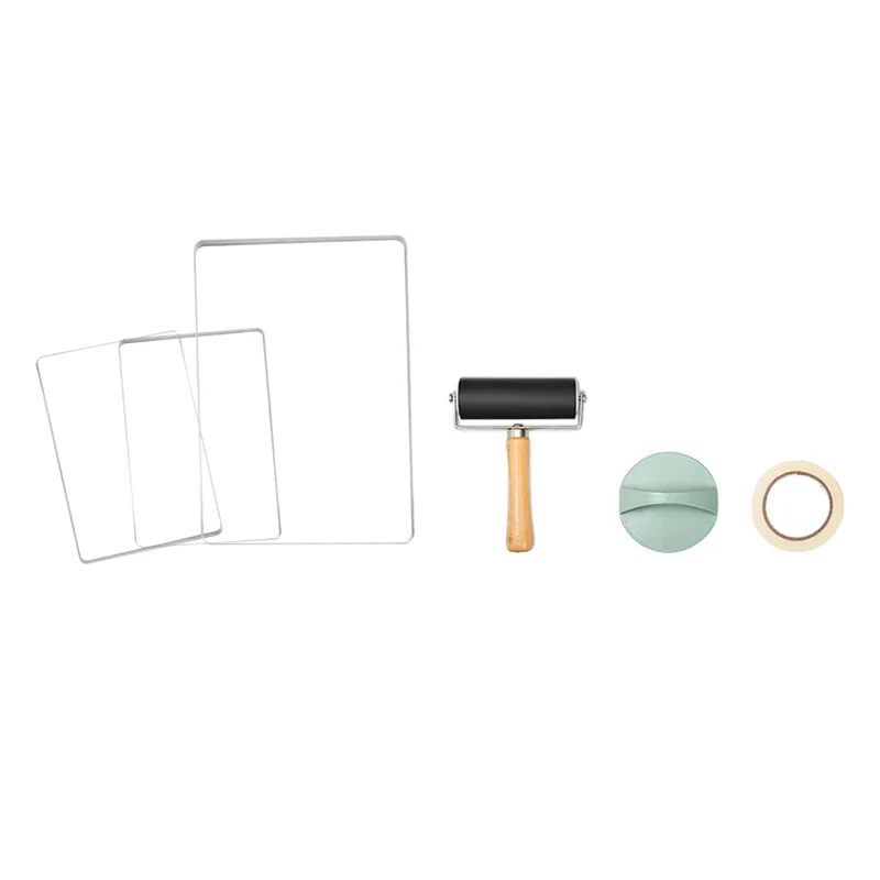 

ABUH-For Monoprinting Gel Printing Plate Kit-Reusable 5X7" 8X10" Gelli Plates, Eco-Friendly Easy To Clean Art Printmaking Tool