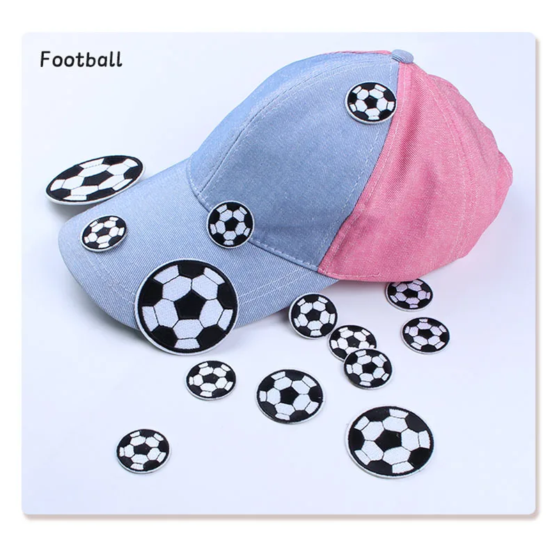 Cartoon Self-adhesive Football Patches Embroidered Soccer Stickers Sport Balls Appliques For Jeans Clothes Backpack Motif Badge