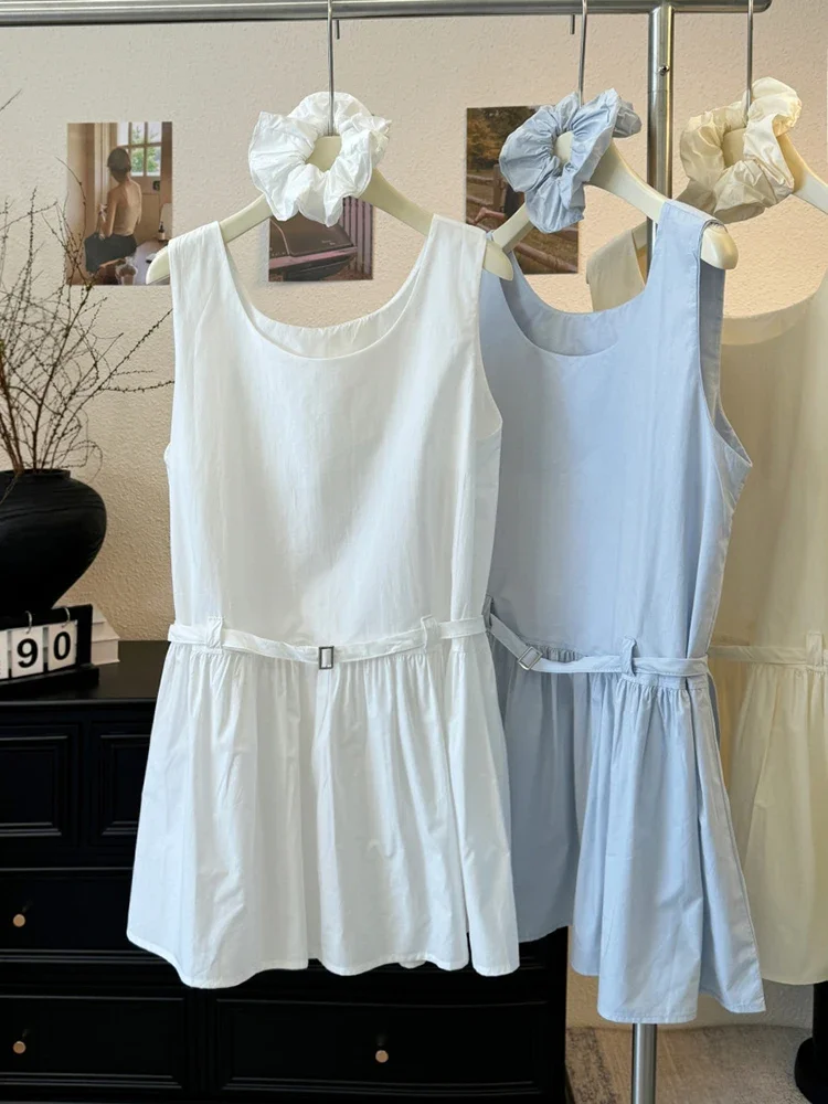 

Spring Summer New Women Shirts Fashion Casual Sleeveless Tops Versatile Temperament Solid Color Vest