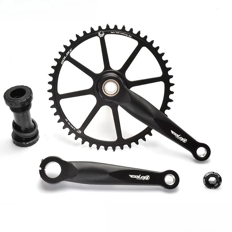 

170mm 175mm Road Folding Bike Crankset 50 34T 52 36T Double Chainring Hollow Integrated Crank Arm Set Bicycle Parts