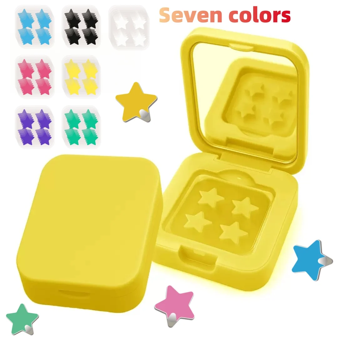 60 قطعة من ملصق حب الشباب على شكل نجمة صغيرة محاصر خفيف وغير مزعج، مع مرآة صغيرة محمولة. #2