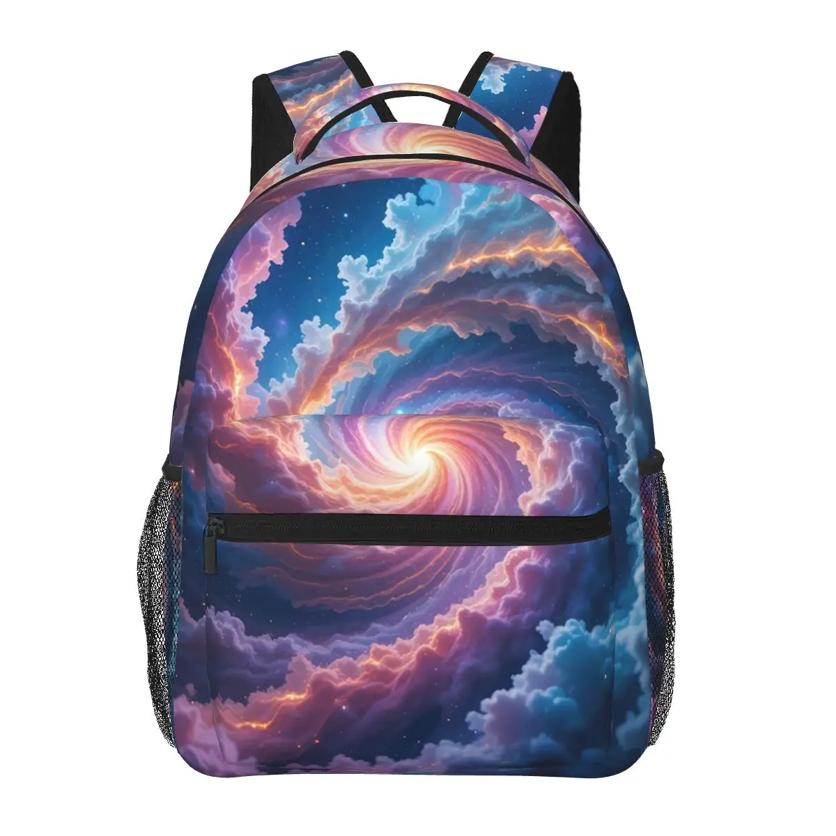 

Galaxy Spiral Cosmic Vortex Nebula Starry Swirl Student Backpack School Bag Hiking Travel Daypack for Kids Bookbag Shoulder Bags