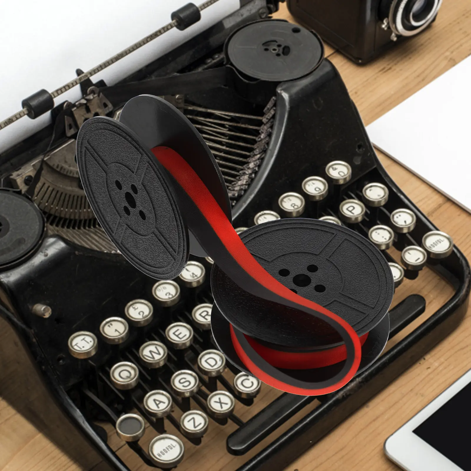 Universal Typewriter Ribbon High-Grade Ink Nylon Wear-Resistant Twin Spool Clear Printing Convenient Replacement